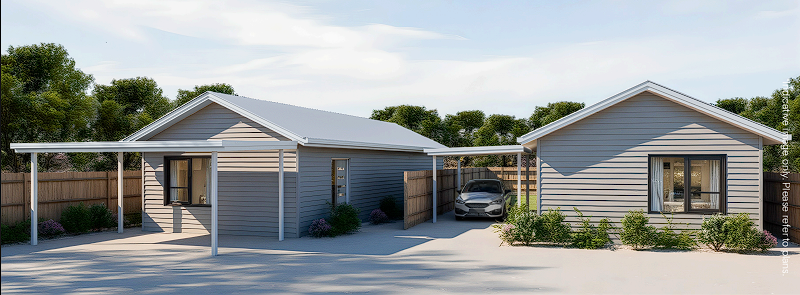Two matching new villas on one block
